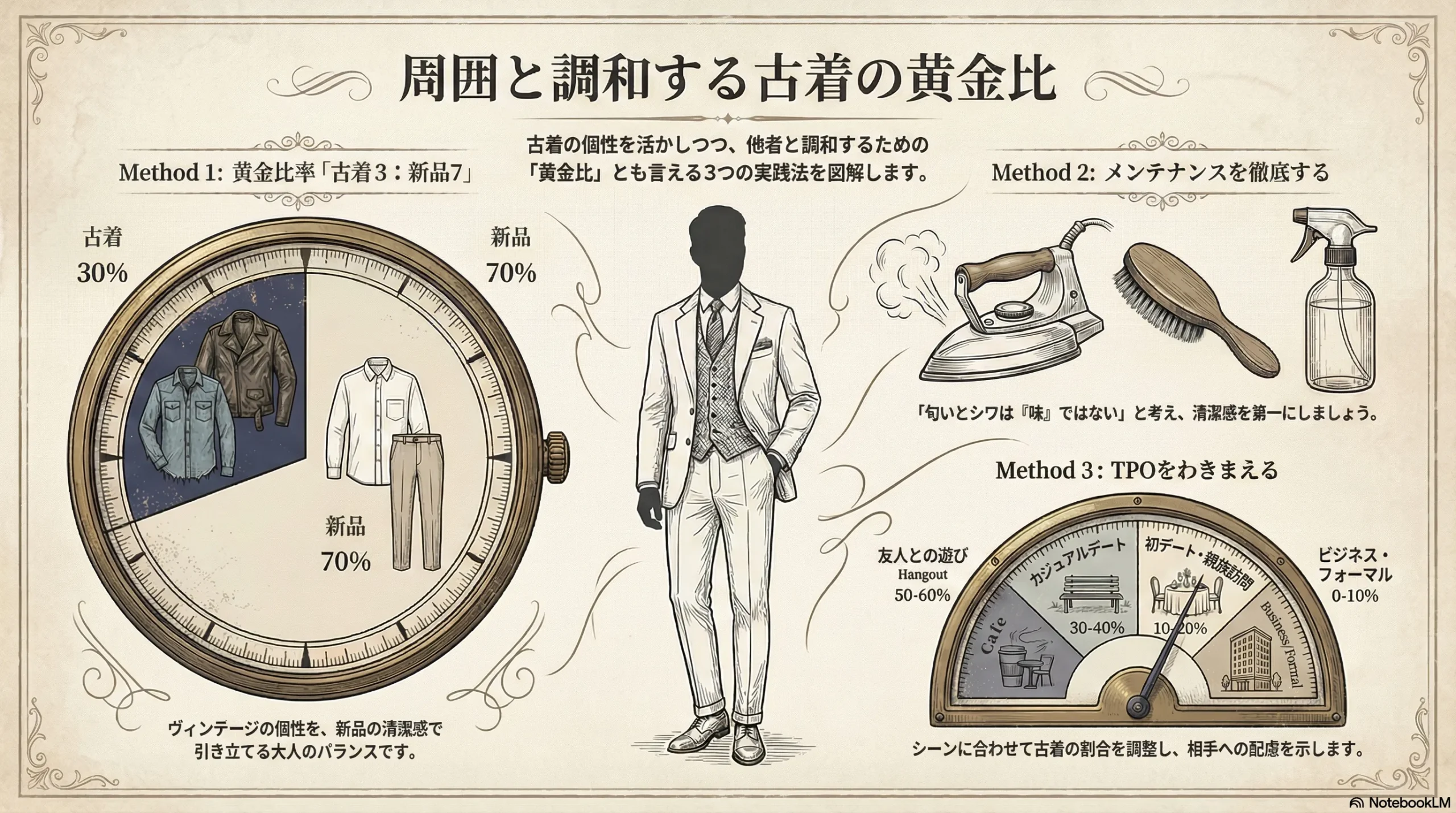 うざいと思われない古着好きになるための実践法のインフォグラフィック
