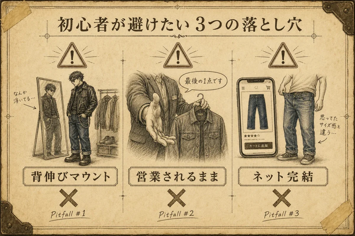 初心者が避けたい3つの落とし穴：背伸びマウント・営業されるまま購入・ネット通販だけで完結