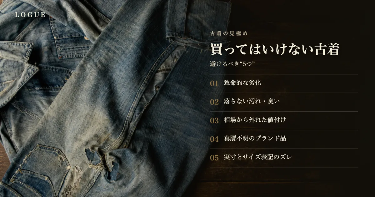 買ってはいけない！やめたほうがいい古着の特徴5つと選び方 | 新潟市